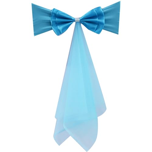 Satins-Stuhlschärpen, Satin-Krawatte für Hochzeit, Empfang, Esszimmer, Party, Dekoration, elastische Bänder von xbiez
