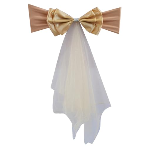 Satins-Stuhlschärpen, Satin-Krawatte für Hochzeit, Empfang, Esszimmer, Party, Dekoration, elastische Bänder von xbiez