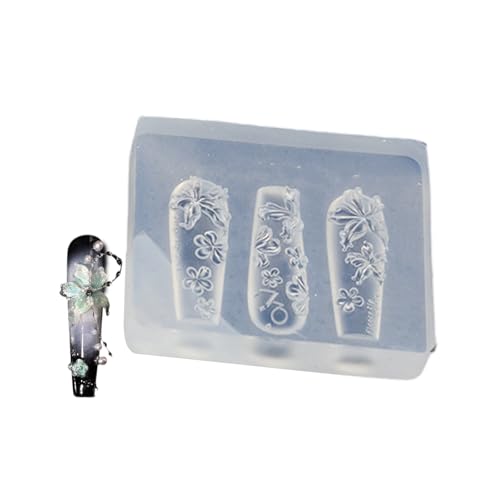 Silikon-Nagelschablone für Nägel, Dekorationen, geprägte Nägel, Zubehör, Herstellung von Formen, Frauennägel, Prägewerkzeug, professionelles Zubehör von xbiez