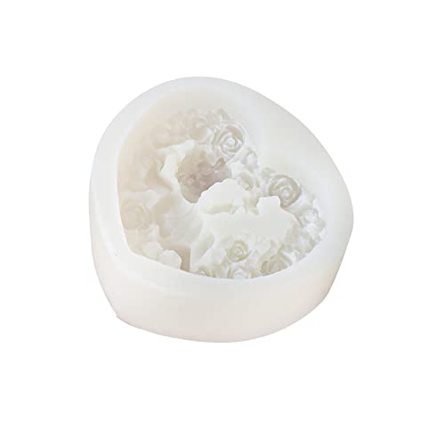 Silikonform mit Rosen-Herz, Baby-Harz, Gießform für Seife, Basteln, Heimdekorationen von xbiez