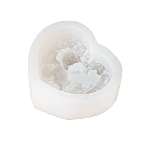 Silikonform mit Rosen-Herz, Baby-Harz, Gießform für Seife, Basteln, Heimdekorationen von xbiez