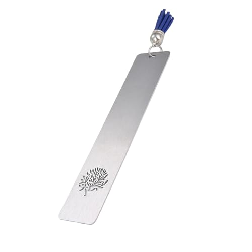 Stahl-Lesemarker mit Wachsschnur, rechteckige Form für Bücher und Studium, modische Lederquasten, Buchmarker von xbiez