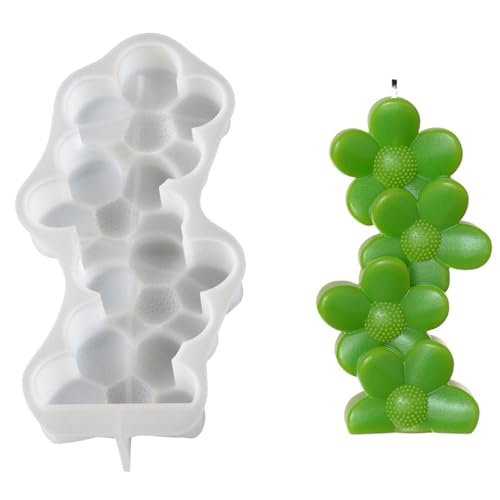 Stapelbare Blumen-Silikonformen, Ornament-Formen, Herzformen, Gießen, Epoxidharz, Bastelbedarf von xbiez