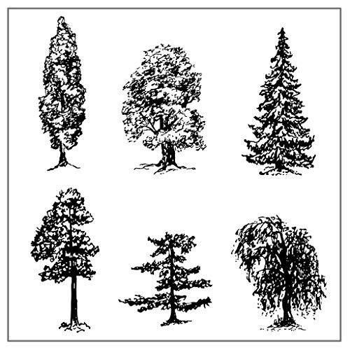 Wald Baum DIY Silikon Clear Stamp Haftsiegel Scrapbook Prägung Fotoalbum Dekoration Handwerk Kunst Handgefertigtes Geschenk Cartoon Siegelstempel Clear Stamps Silikon Siegelstempel Silikon Clear von xbiez