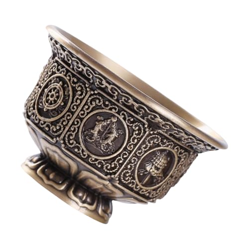 xbiez Kupferbecher mit heiligem tibetischem Ritual, 8 Glückssymbole, Weihwasserschale für Gebet, religiöse Zeremonien, Zubehör, Kupferbecher xbiez Kupferbecher mit heiligem tibetischem Ritual, 8 Glückssymbole, Weihwasserschale für Gebet, religiöse Zeremonien, Zubehör, Kupferbecher von xbiez
