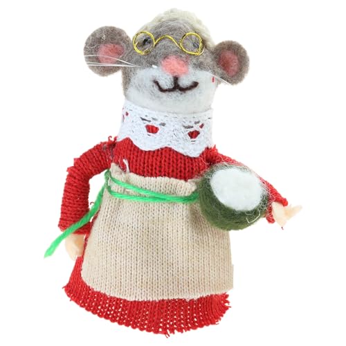 xbiez Nadelfilz Modell Weihnachten Cartoon Wolle gefilzt Mäuse Miniaturfigur Puppen für Wohnkultur oder Mottoparty xbiez Nadelfilz Modell Weihnachten Cartoon Wolle gefilzt Mäuse Miniaturfigur Puppen für Wohnkultur oder Mottoparty von xbiez