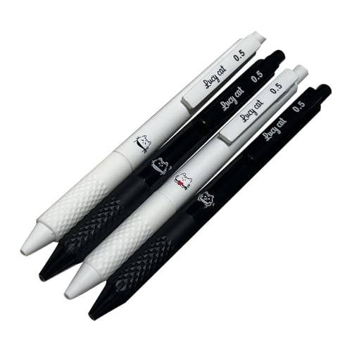 xbiez Neutraler Kugelschreiber, einziehbar, Gelschreiber, schönes Kätzchen, 0,5 mm, Journaling-Stift, Gelschreiber, Schule, Bürobedarf, 4 Stück xbiez Neutraler Kugelschreiber, einziehbar, Gelschreiber, schönes Kätzchen, 0,5 mm, Journaling-Stift, Gelschreiber, Schule, Bürobedarf, 4 Stück von xbiez