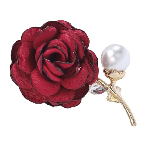 xbiez Rosen-Brosche für Damen, Blumenmuster, Anstecknadel, Schal, Hochzeitskleid, Kleid für Partys, Zubehör von xbiez