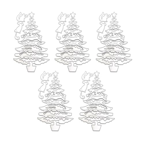 xbiez Stanzschablonen mit Weihnachtsmotiv für Kartenherstellung, Scrapbooking, Album, Karbonstahl, Stanzform, 5 Stück xbiez Stanzschablonen mit Weihnachtsmotiv für Kartenherstellung, Scrapbooking, Album, Karbonstahl, Stanzform, 5 Stück von xbiez