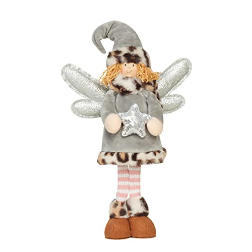 xbiez Weihnachtliche Puppe, lange Beine, Zwerg-Ornament, abgestuftes Tablett, Dekoration für Festival, Party, Küche, Esstisch von xbiez