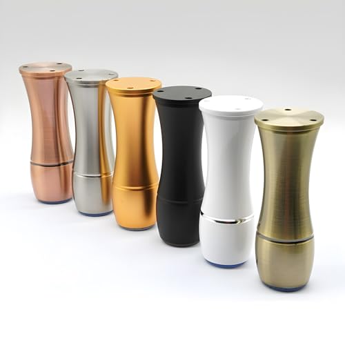 Ersatz-Möbelbeine aus Aluminium – höhenverstellbare Tischfüße for Sofa, Stuhl, Kommode – 3,15/3,94/4,72/5,9 Zoll(Copper,100mm/3.94inch) von xgminao