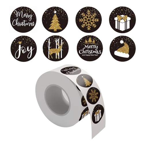500 Stück Aufkleber Weihnachten,Sticker Etiketten Weihnachten,Weihnachts Aufkleber,Weihnachtsaufkleber Rund,Selbstklebende Weihnachtliche Aufkleben,für Karten,Geschenkboxen Dekoration,DIY Schmuck von xianshi