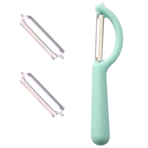 Sparschäler Für Tupper Mit 2 Ersatzklingen,Kartoffelschäler Spargelschäler Klingen,FüR Tupperware Schäler,Leicht Reinigung,KarottenschäLer,GurkenschäLer(blue) von xianshi
