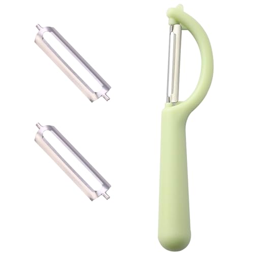 Sparschäler Für Tupper Mit 2 Ersatzklingen,Kartoffelschäler Spargelschäler Klingen,FüR Tupperware Schäler,Leicht Reinigung,Vegetable Peeler Edelstahl,KarottenschäLer,GurkenschäLer (Grün) von xianshi