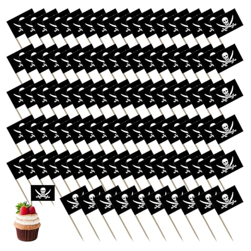 xianshi 100 Stück Piraten Deko,Piraten Kindergeburtstag,Halloween Deko Topper,Cupcake Kuchen,Pirate Zahnstocher,Cake Party Flaggen,Cocktail für Piratenparty Decoration,Kinder Muffin,Pirat Tortendeko xianshi 100 Stück Piraten Deko,Piraten Kindergeburtstag,Halloween Deko Topper,Cupcake Kuchen,Pirate Zahnstocher,Cake Party Flaggen,Cocktail für Piratenparty Decoration,Kinder Muffin,Pirat Tortendeko von xianshi