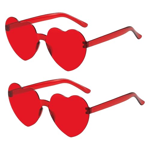 xianshi 2 Pcs herz sonnenbrille,Herzbrille,Herzbrille Rot,Sonnenbrille Herz,Sonnenbrille Herzform,Randlose Herz Brille,Damen Love Shaped Sunglasses,Für Party, Hochzeit, Karneval,Halloween xianshi 2 Pcs herz sonnenbrille,Herzbrille,Herzbrille Rot,Sonnenbrille Herz,Sonnenbrille Herzform,Randlose Herz Brille,Damen Love Shaped Sunglasses,Für Party, Hochzeit, Karneval,Halloween von xianshi