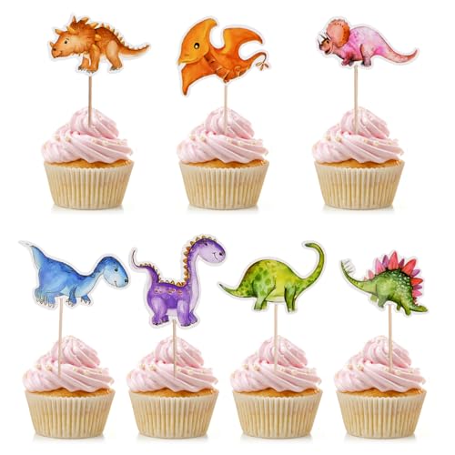 42 Stück Dinosaurier Cupcake Topper Dinosaurier Mottoparty Kuchendekorationszubehör Dinosaurier Kuchenaufsatz für Cupcakes, Partys, Desserts 42 Stück Dinosaurier Cupcake Topper Dinosaurier Mottoparty Kuchendekorationszubehör Dinosaurier Kuchenaufsatz für Cupcakes, Partys, Desserts von xianynow