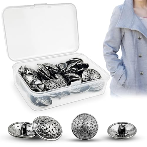 xianzhanEU 36 Stück 20MM Trachtenknöpfe Metall, Knöpfe Kleidung Antik mit Kunststoffbox für Mäntel, Uniform, Hemd, Anzüge, Jacke und DIY Handwerk Nähen Dekor xianzhanEU 36 Stück 20MM Trachtenknöpfe Metall, Knöpfe Kleidung Antik mit Kunststoffbox für Mäntel, Uniform, Hemd, Anzüge, Jacke und DIY Handwerk Nähen Dekor von xianzhanEU