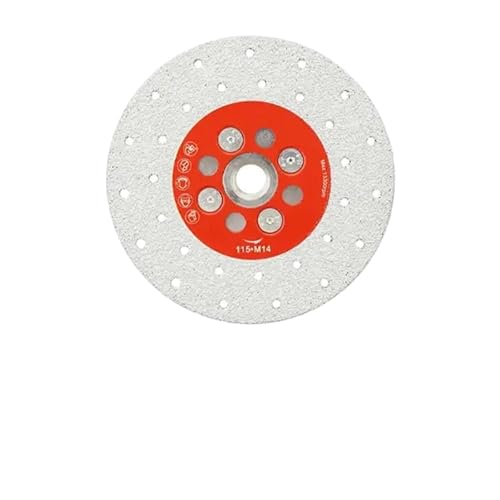 Diamant-Sägeblatt M14 für Vakuumlöten, Schleifscheibe für Fliesen, Porzellan, Granit, Marmor, Stein, 115 mm, 125 mm, 1 Stück (D115mm) von xiaopang