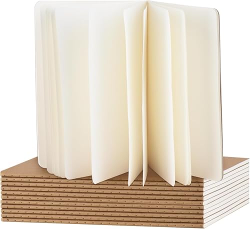 xiaoxianxian 10 Stück Kraft Cover Notizheft mit 34 Blatt (A5) von xiaoxianxian