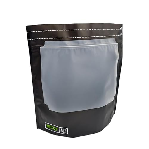 xiaoxianxian 10 Stück Wiederverwendbare Aufbewahrungsbeutel, Dry Ferm Bag für 80g, Humidor Beutel mit Feuchtigkeitskontrolle (58–62%) für Lagern, Fermentieren & Aufbewahren von Kräuter (15x20x5cm) von xiaoxianxian