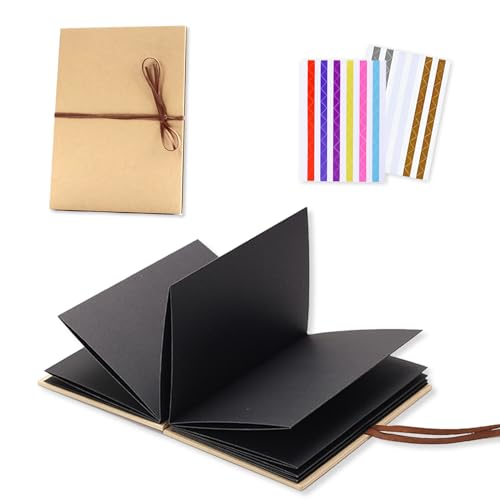 xiaoxiaozhijia Scrapbook Album,30 Seiten Fotoalbum zum Selbstgestalte,Faltbares Album als Geschenk für Angehörige,Freunde und Bekannte (21x28cm) von xiaoxiaozhijia