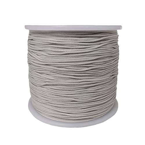 137 m 0,5 mm Nylon-Perlenschnur, geflochtene Nylonschnur für chinesische Knoten, Armbänder, Halsketten, Makramee, Schmuckherstellung, Nähen, Grau von xiezyu