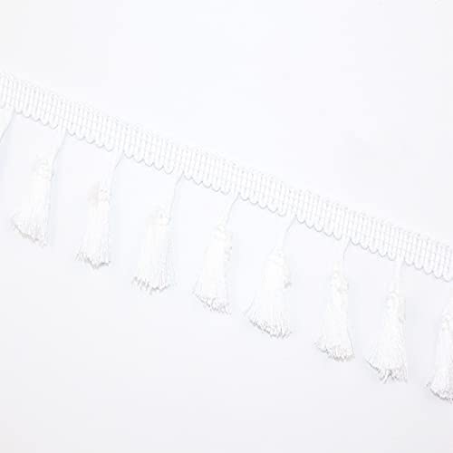 10m Vintage Fransenborte Fransen Spitzenbesatz Bänder, Spitze Borte, Borte Spitzenband, Spitzenrand Fransenband, Bestickte Borte (weiß) von xingmo