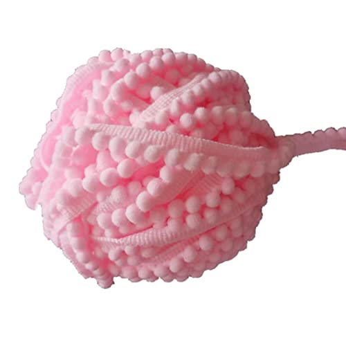 18 Yards Mini Pom Pom Ribbon Trim Sewing Pom Poms Lace (Dark Pink) von xingmo