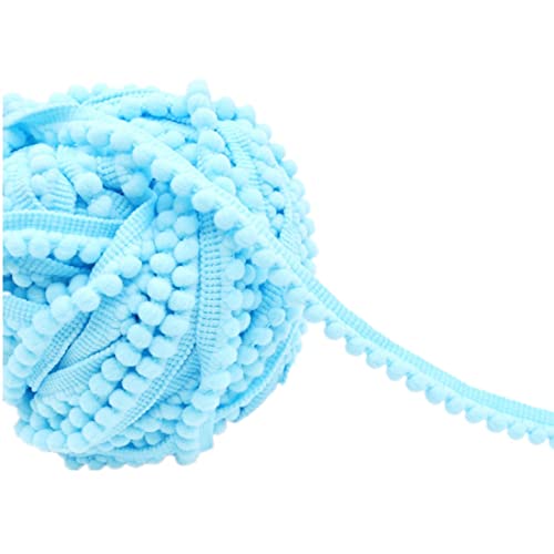 Mini-Pom-Pom-Band, 18 m, zum Nähen von Pompons, Spitze (Himmelblau) von xingmo