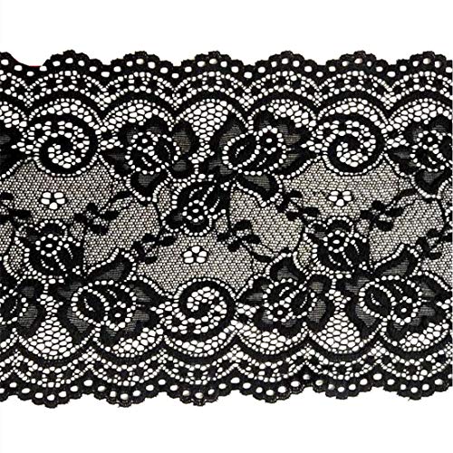 4,5m 15cm breites Dehnbares Spitzenband Spitzenbordüre Elastisch Spitzenbesatz Spitzenband mit Blumenmuster,Spitzenband Spitzenbordüre für Heimwerker, Nähen, Kleidung,Dekoration 4,5m 15cm breites Dehnbares Spitzenband Spitzenbordüre Elastisch Spitzenbesatz Spitzenband mit Blumenmuster,Spitzenband Spitzenbordüre für Heimwerker, Nähen, Kleidung,Dekoration von xingmo