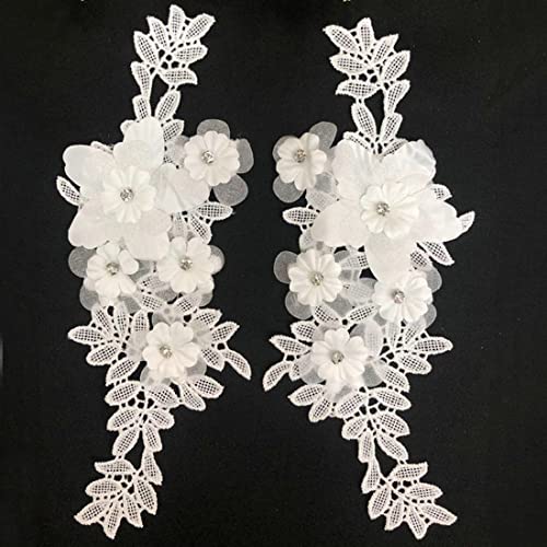 xingmo 2 Stück Weiße Tull Spitze Aufnäher,Bestickte Aufnäher,Blumen Patches, Stickerei Spitze Applikationen Blumen Patches xingmo 2 Stück Weiße Tull Spitze Aufnäher,Bestickte Aufnäher,Blumen Patches, Stickerei Spitze Applikationen Blumen Patches von xingmo