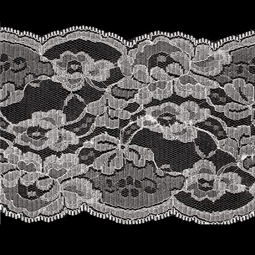 xingmo 9m Tüll Spitzenband Borte Spitzenborte Spitze Spitzenstoff Florales Spitzenband Bestickt Spitzenbesatz Breite 13 cm (weiß) von xingmo