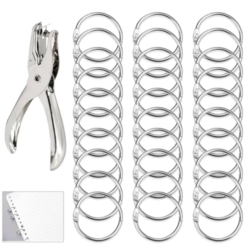 30 Stück Buchringe mit Lochzange 20mm Binder Ringe Heftringe Binderinge Karteikarten Ringe Ringbindung Silber Buchring für Loseblatt Scrapbook Album Buch Binden DIY 30 Stück Buchringe mit Lochzange 20mm Binder Ringe Heftringe Binderinge Karteikarten Ringe Ringbindung Silber Buchring für Loseblatt Scrapbook Album Buch Binden DIY von xinxinlovee