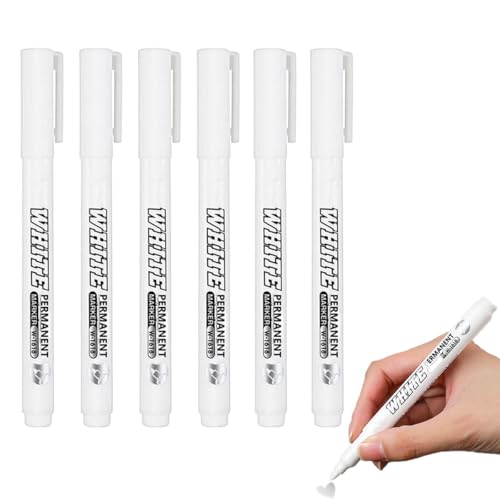xinxinlovee Acrylstifte weiß, 6-Stück Lackstift Weiß Schnell Trocknender Permanent Marker Weiß für Steine, Felsmalerei, Keramik, Glas, Holz, Stoff, Metall, Leinwand, Reifenstift xinxinlovee Acrylstifte weiß, 6-Stück Lackstift Weiß Schnell Trocknender Permanent Marker Weiß für Steine, Felsmalerei, Keramik, Glas, Holz, Stoff, Metall, Leinwand, Reifenstift von xinxinlovee