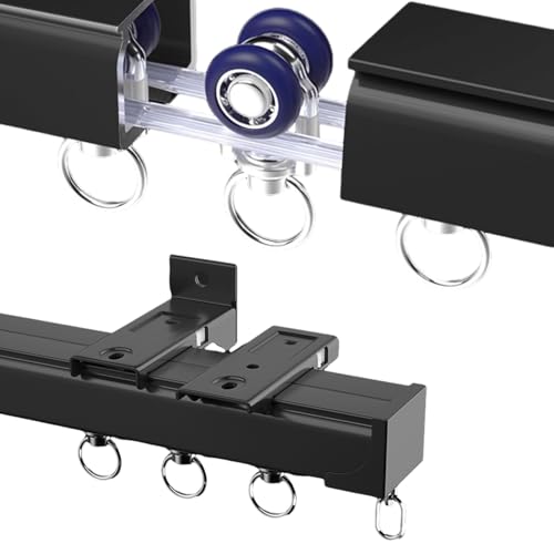 Aluminium Gardinenschiene mit Deckenbefestigung, Gardinenschiene Vorhangschiene 1-läufig, Vorhangschiene mit Laufrolle, Decken-Vorhangschiene für Dusch Erker RV Raumteiler, Inkl. Befestigungsmaterial( Aluminium Gardinenschiene mit Deckenbefestigung, Gardinenschiene Vorhangschiene 1-läufig, Vorhangschiene mit Laufrolle, Decken-Vorhangschiene für Dusch Erker RV Raumteiler, Inkl. Befestigungsmaterial( von xinzyxx