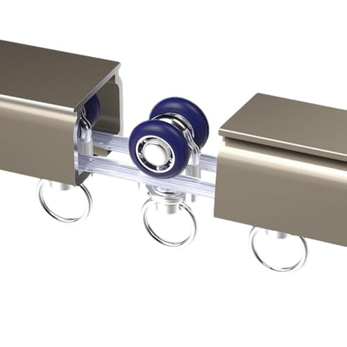Aluminium-Vorhangschienen-Set, 1-läufiger Schiene Mit Abdeckung und Rollen, Einfach Zu Installierende Vorhangstange, Decken- und Wandvorhangschiene für Schiebevorhänge, Gardinen und Vorhänge, 3/4/5/6m Aluminium-Vorhangschienen-Set, 1-läufiger Schiene Mit Abdeckung und Rollen, Einfach Zu Installierende Vorhangstange, Decken- und Wandvorhangschiene für Schiebevorhänge, Gardinen und Vorhänge, 3/4/5/6m von xinzyxx