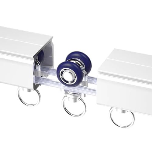 Aluminium-Vorhangschienen-Set, 1-läufiger Schiene Mit Abdeckung und Rollen, Einfach Zu Installierende Vorhangstange, Decken- und Wandvorhangschiene für Schiebevorhänge, Gardinen und Vorhänge, 3/4/5/6m Aluminium-Vorhangschienen-Set, 1-läufiger Schiene Mit Abdeckung und Rollen, Einfach Zu Installierende Vorhangstange, Decken- und Wandvorhangschiene für Schiebevorhänge, Gardinen und Vorhänge, 3/4/5/6m von xinzyxx