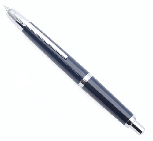 JINHAO 20 Press Füllfederhalter, einziehbarer Kappenloser Harzstift mit Tintenkonverter (F-Feder 0,5 mm, Dunkelblau) von xixixiaozhu