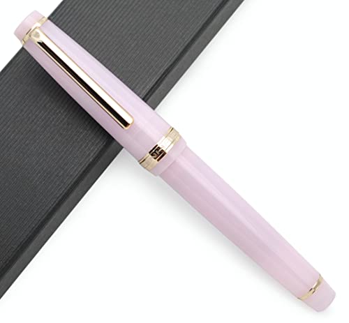 JINHAO 82 Füllfederhalter mit Goldclip (F-Feder 0,5 mm, transparentes Rosa) von xixixiaozhu