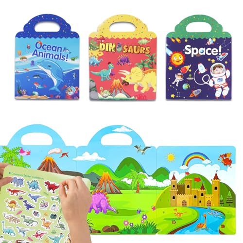 xlwen Wiederverwendbare Sticker Kinder, 3 Stück, Rot+Blau+Dunkelblau, Tierisch, Wasser, Rätselhaft, Quadratisch, Indoor, Sammelalbum, Stickerbuch xlwen Wiederverwendbare Sticker Kinder, 3 Stück, Rot+Blau+Dunkelblau, Tierisch, Wasser, Rätselhaft, Quadratisch, Indoor, Sammelalbum, Stickerbuch von xlwen