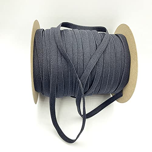 Elastisches Band, 7 mm breit, Haarband, BH-Träger, Kleid, Nähen, Basteln, 45,7 m pro Rolle (schwarz) von xmf