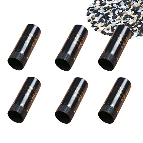 Konfettikanonen Set, Mehrfarbige Bombe, Shooter, Push-Pop, Popper für Hochzeit, Geburtstag, Silvester und Sonstige Partys (6 Stück) von xnyker