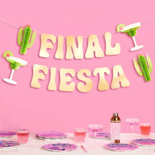 xo, Fetti Final Fiesta 3D-Pop-Up-Banner – 1,8 m | Margarita Bachelorette Dekoration, Tequila Bach Party Schild, Bride To Be Hintergrund, Wüste Braut Photobooth Supplies von xo, Fetti
