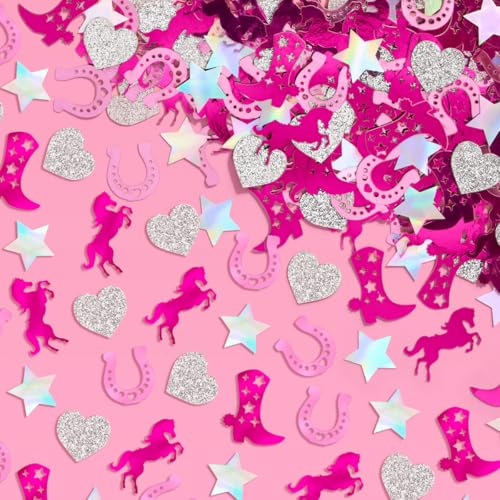 xo, Fetti Pink Pony Club Konfetti – 200 Stück | Cowgirl-Tischdekoration, silberner Glitzer, Junggesellinnenabschied, Western-Tischdekoration, Geburtstagsdekorationen, niedliches Partyzubehör xo, Fetti Pink Pony Club Konfetti – 200 Stück | Cowgirl-Tischdekoration, silberner Glitzer, Junggesellinnenabschied, Western-Tischdekoration, Geburtstagsdekorationen, niedliches Partyzubehör von xo, Fetti