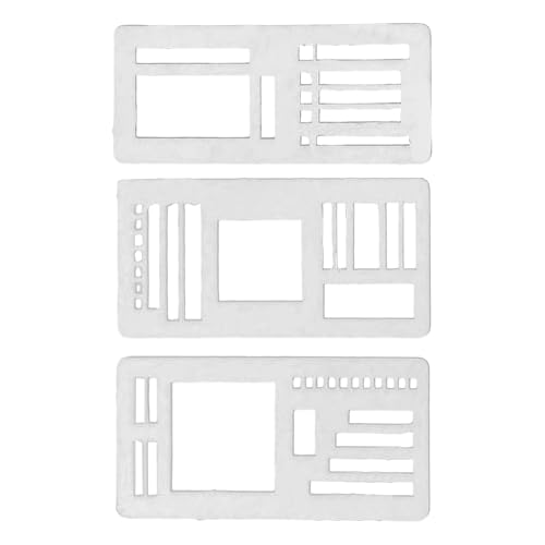 3 Stück Planning Stencil 13,4x5,8 Cm Planungsschablone, Journal Schablonen Tagesplanvorlage Scrapbook-Vorlagen Für Journale, Listen, Kästchen, Linien Und Tagesplaner 3 Stück Planning Stencil 13,4x5,8 Cm Planungsschablone, Journal Schablonen Tagesplanvorlage Scrapbook-Vorlagen Für Journale, Listen, Kästchen, Linien Und Tagesplaner von xowwyue