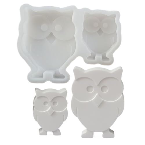 Silikonform Eule Silikonformen Gießformen Eule Gipsform Zum Gießen, Eulenform Silikon Kerzenform Giessformen Für Die Herstellung Von Dekorativen Ornamenten, Bastelarbeiten 12,2×9,6×2,1 Cm von xowwyue