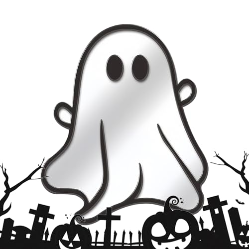 xowwyue Halloween-Fensteraufkleber, Halloween-Aufkleber, spiegelnder Effekt, Holzdekoration, Kürbisschild für Karneval, Schlafsaal, Schlafzimmer, Outdoor, Horror-Party von xowwyue