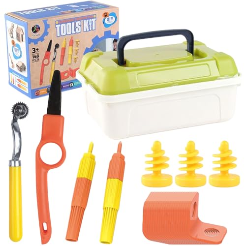 xowwyue Konstruktions Werkzeug Set - Karton Cutter Und Konstruktion Werkzeugsets Für Kinder - Kreative Technikprojekte Familienaktivitäten Für Töchter Söhne Mädchen von xowwyue