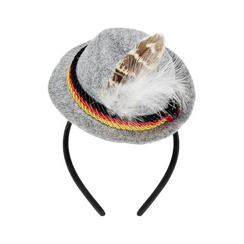 xowwyue Oktoberfest-Stirnband für Damen, Erwachsenen-Bierfest-Kopfschmuck – Filz, Retro-Dekoration, Stirnbänder für Erwachsene, Oktoberfest, Halloween, Motto-Partys von xowwyue